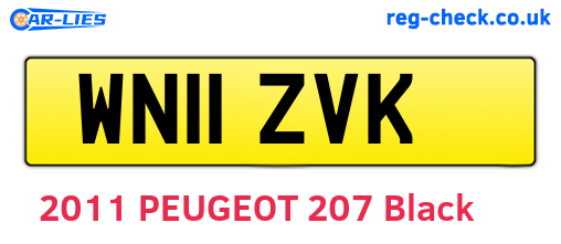 WN11ZVK are the vehicle registration plates.