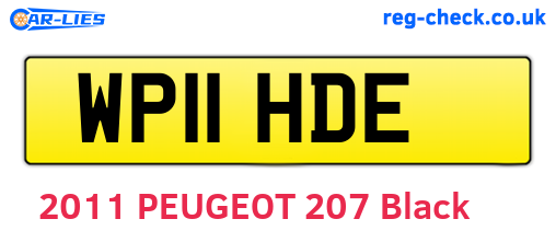 WP11HDE are the vehicle registration plates.