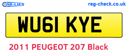 WU61KYE are the vehicle registration plates.