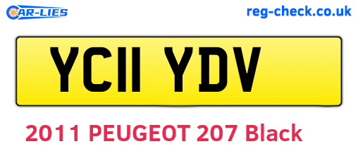 YC11YDV are the vehicle registration plates.