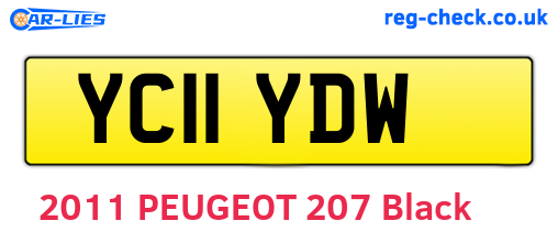 YC11YDW are the vehicle registration plates.