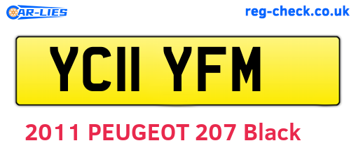 YC11YFM are the vehicle registration plates.