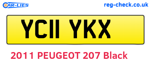 YC11YKX are the vehicle registration plates.