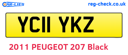 YC11YKZ are the vehicle registration plates.