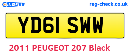 YD61SWW are the vehicle registration plates.