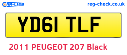 YD61TLF are the vehicle registration plates.