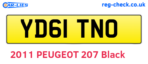YD61TNO are the vehicle registration plates.