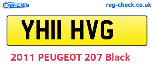 YH11HVG are the vehicle registration plates.