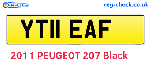 YT11EAF are the vehicle registration plates.