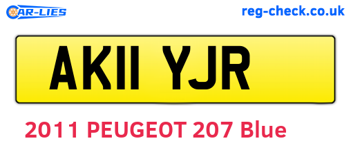 AK11YJR are the vehicle registration plates.