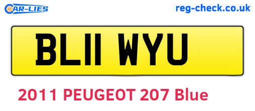 BL11WYU are the vehicle registration plates.