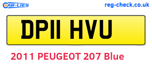 DP11HVU are the vehicle registration plates.