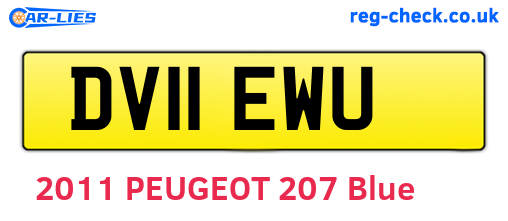 DV11EWU are the vehicle registration plates.