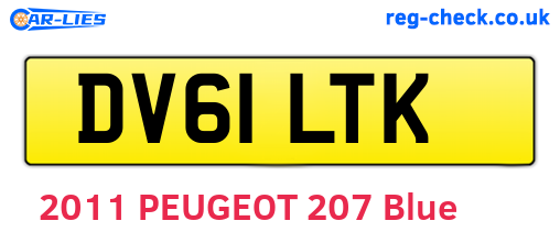 DV61LTK are the vehicle registration plates.