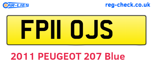 FP11OJS are the vehicle registration plates.