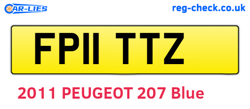 FP11TTZ are the vehicle registration plates.