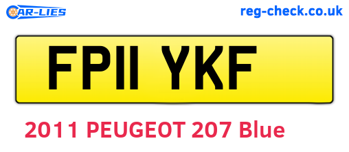 FP11YKF are the vehicle registration plates.