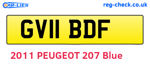 GV11BDF are the vehicle registration plates.