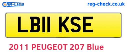 LB11KSE are the vehicle registration plates.
