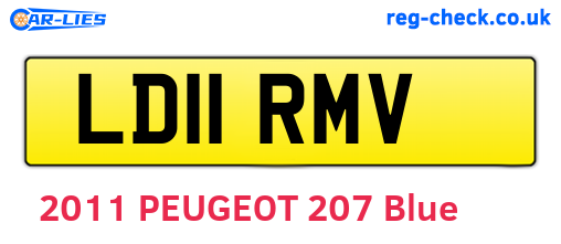 LD11RMV are the vehicle registration plates.