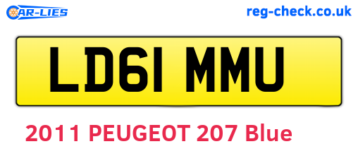 LD61MMU are the vehicle registration plates.