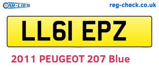 LL61EPZ are the vehicle registration plates.