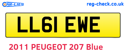LL61EWE are the vehicle registration plates.