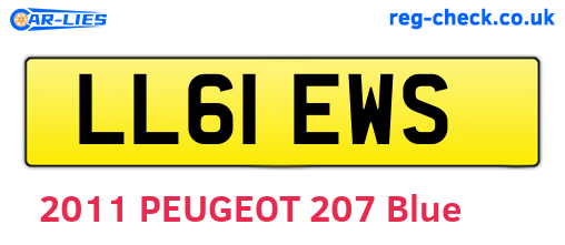 LL61EWS are the vehicle registration plates.
