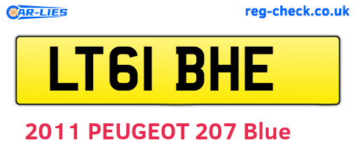 LT61BHE are the vehicle registration plates.