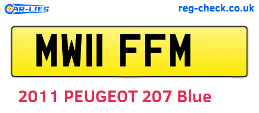 MW11FFM are the vehicle registration plates.