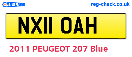 NX11OAH are the vehicle registration plates.