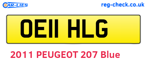 OE11HLG are the vehicle registration plates.