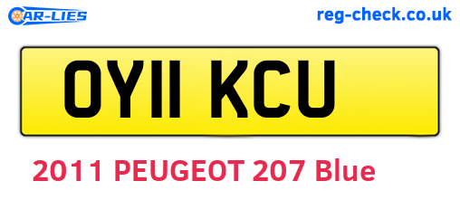 OY11KCU are the vehicle registration plates.