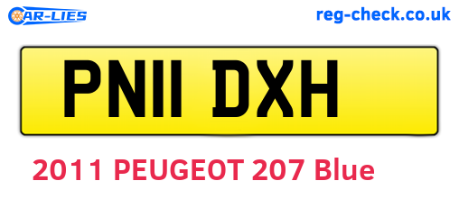 PN11DXH are the vehicle registration plates.