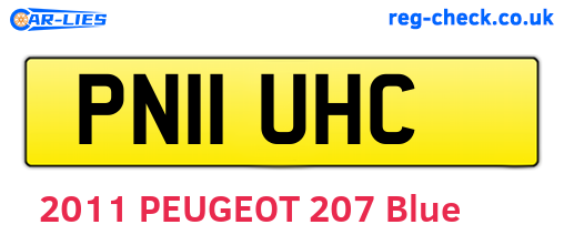 PN11UHC are the vehicle registration plates.