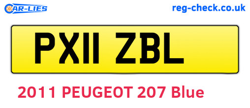 PX11ZBL are the vehicle registration plates.