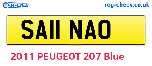 SA11NAO are the vehicle registration plates.