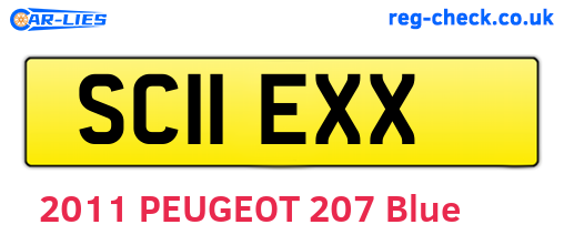 SC11EXX are the vehicle registration plates.