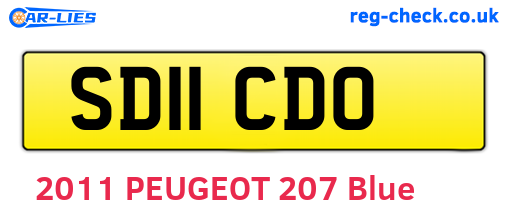 SD11CDO are the vehicle registration plates.