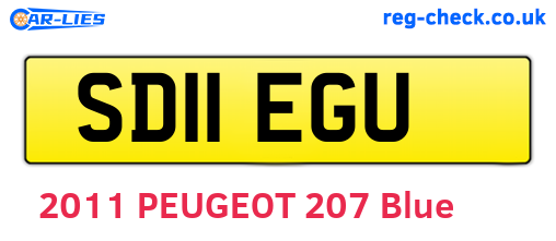 SD11EGU are the vehicle registration plates.