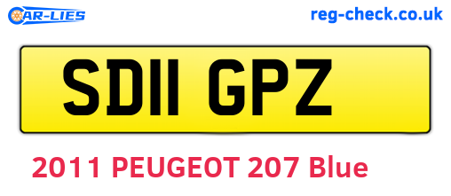 SD11GPZ are the vehicle registration plates.