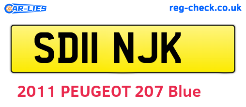 SD11NJK are the vehicle registration plates.