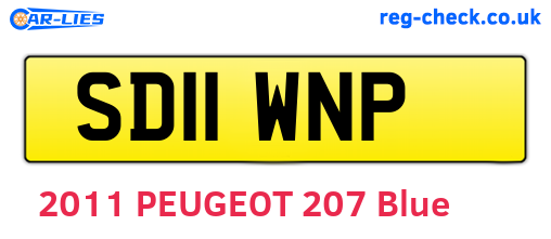 SD11WNP are the vehicle registration plates.