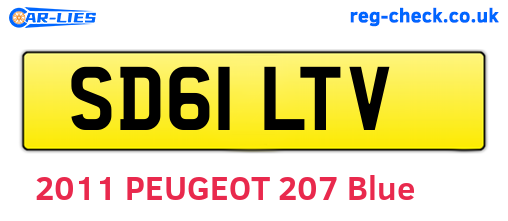 SD61LTV are the vehicle registration plates.