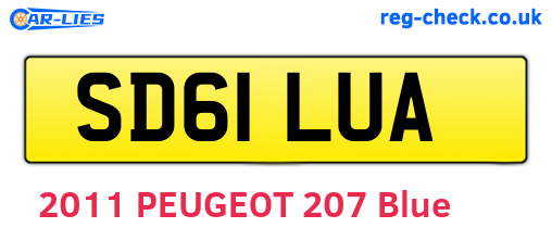 SD61LUA are the vehicle registration plates.