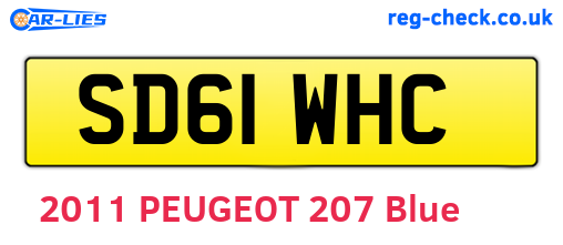 SD61WHC are the vehicle registration plates.