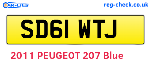 SD61WTJ are the vehicle registration plates.