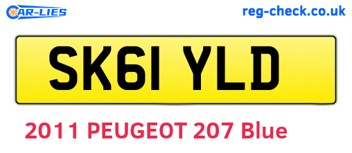 SK61YLD are the vehicle registration plates.