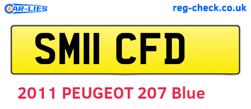 SM11CFD are the vehicle registration plates.