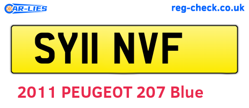 SY11NVF are the vehicle registration plates.